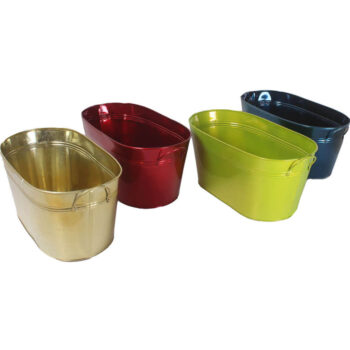 Utility metallic tin buckets